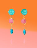 Good Fortune Jade Glam Dangles Blue Multi